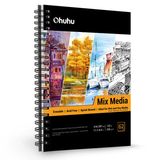 Ohuhu Spiral-Bound Mix Media Pad for Multiple Techniques