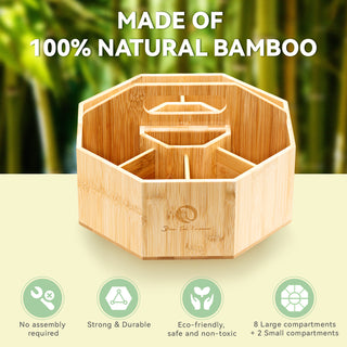 Ohuhu 360° Bamboo Rotating Marker Organizer