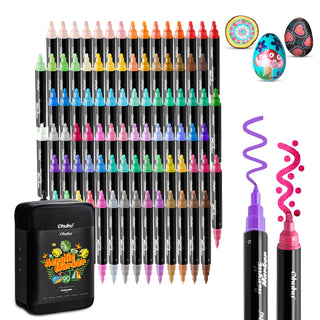 Ohuhu Dual Nib Waterproof Acrylic Pen 30 / 60 / 90 Colors - Kakaako