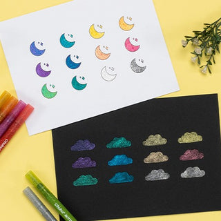 Ohuhu Glitter Metallic Marker Pens