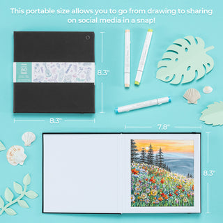 Ohuhu Bleedproof Double-Sided Marker Pad with PU Cover