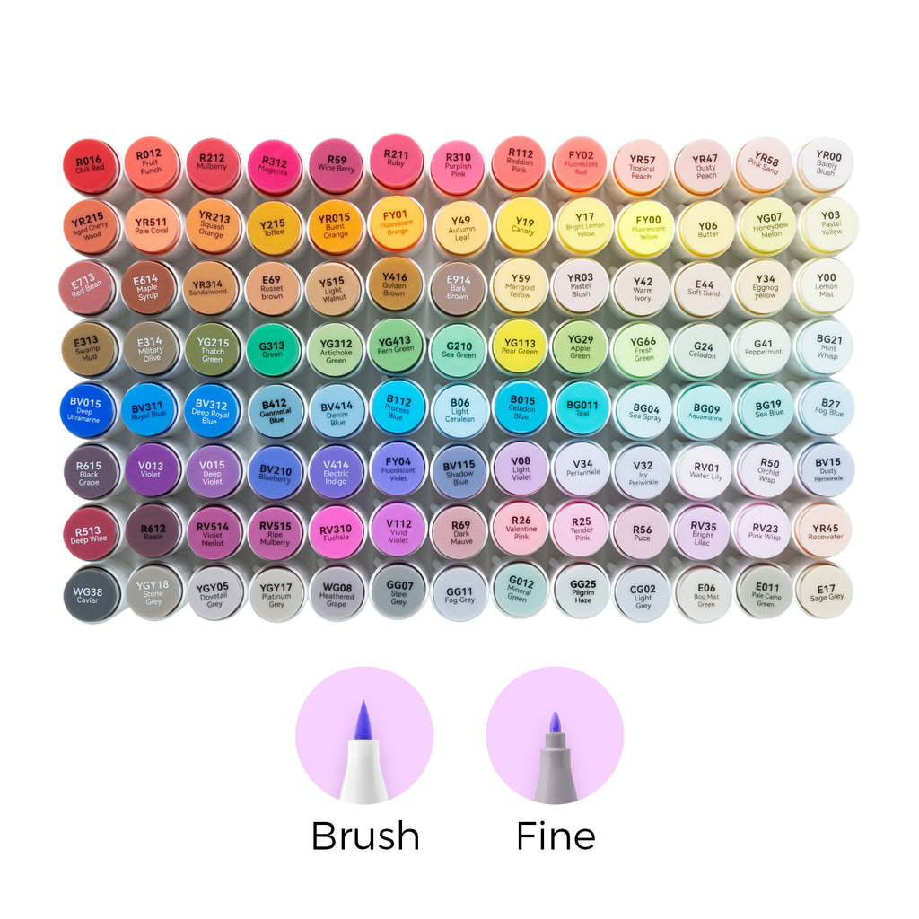Ohuhu Honolulu B 120 zwart Losse Marker, Brush & Fine | Be Creative Shop