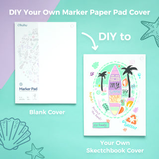 Ohuhu Bleedproof Double-Sided Marker Pad, Glue-Bound