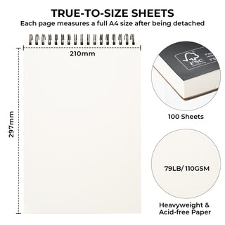 Ohuhu Tear Resistant Bamboo Fiber Drawing Sketchbook