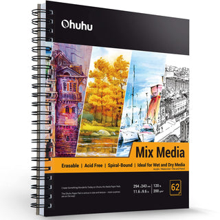 Ohuhu Spiral-Bound Mix Media Pad for Multiple Techniques