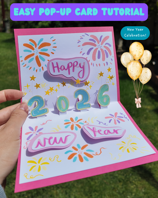 Easy DIY Pop-Up New Year Card for 2026