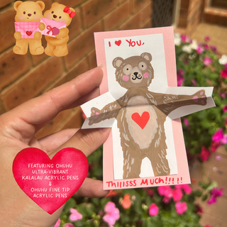 How to Make a Big Bear Hug Valentine’s Day Card