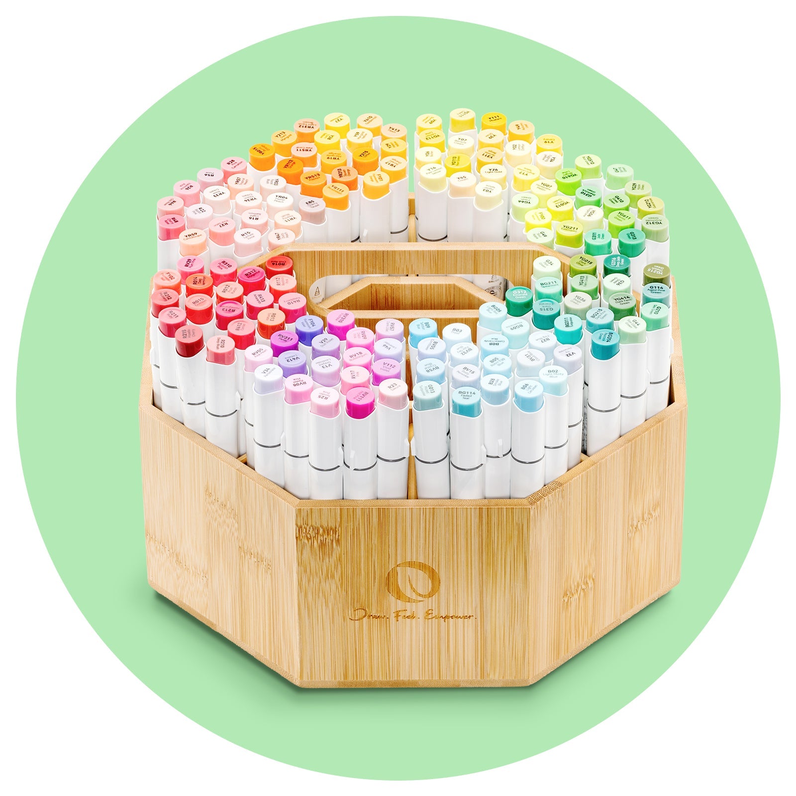 Ohuhu Honolulu Plus Series Supreme Rubber Brush Tip Markers