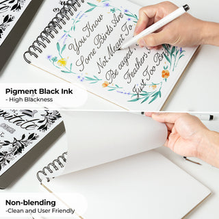 Ohuhu Calligraphy Pens, Brush Chisel Fine 10 Size Tips