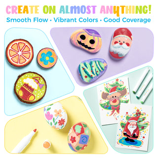 Ohuhu Washable Acrylic Paint Markers for Kids Bullet Tip