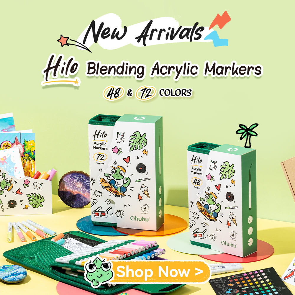 Ohuhu Hilo acrylic art markers
