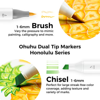 Ohuhu Honolulu Brush Markers - Small Set