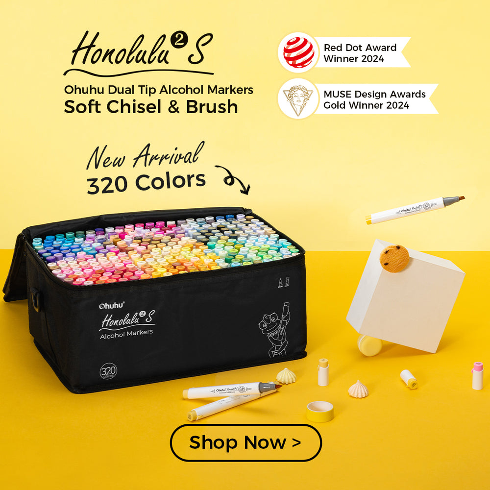 Ohuhu Honolulu alcohol art markers