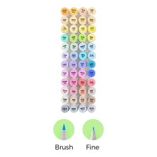 Ohuhu Honolulu 48 Mid-tone Colors Dual Tips Alcohol Art Markers