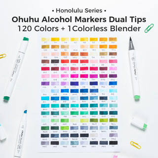Ohuhu Honolulu 120 Colors Dual Tips Alcohol Art Marker (Ships from Asia Warehouse)