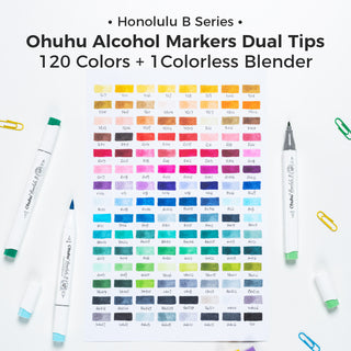 Ohuhu Honolulu 120 Colors Dual Tips Alcohol Art Marker (Ships from Asia Warehouse)