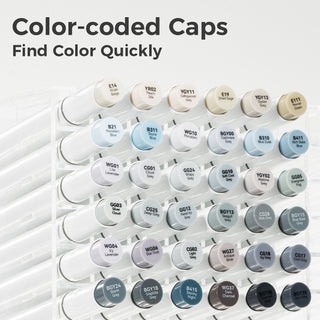 Ohuhu Honolulu 36 Gray Tone Colors Dual Tips Alcohol Art Markers