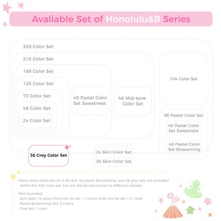 Ohuhu Honolulu 36 Gray Tone Colors Dual Tips Alcohol Art Markers