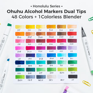 Ohuhu Honolulu 48 Colors Dual Tips Alcohol Art Markers