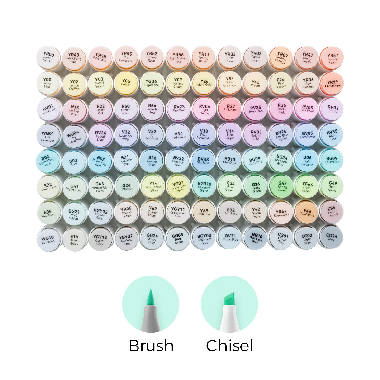 huhuhu出品 Ohuhu Honolulu 120 Colors Dual Tips Alcohol Art Marker (New Color Code