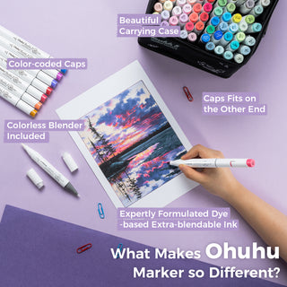 Ohuhu Honolulu Brush Markers - Large Set