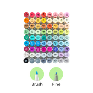Ohuhu Honolulu 72 Colors Dual Tips Alcohol Art Markers (Ships from Asia Warehouse)