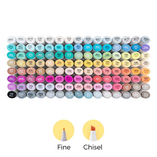 Ohuhu Oahu 120 Colors Dual Tips Alcohol Art Markers, Fine & Chisel