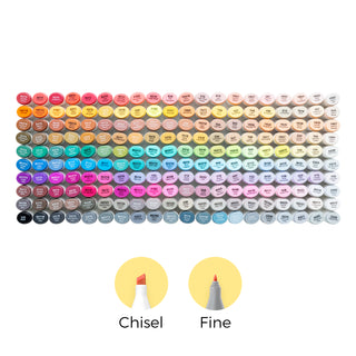 Ohuhu Oahu 200 Colors Dual Tips Alcohol Art Markers, Fine & Chisel (Ships from Asia Warehouse)
