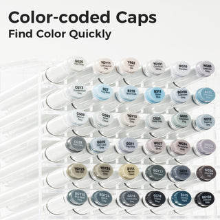 Ohuhu Oahu 36 Gray Tone Colors Dual Tips Alcohol Art Markers Set, Fine & Chisel (Ships from Asia Warehouse)