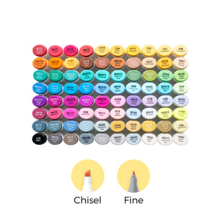 Ohuhu Oahu 80 Colors Dual Tips Alcohol Art Markers, Fine & Chisel (Ships from Asia Warehouse)