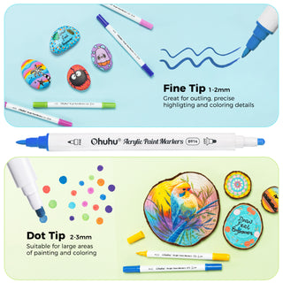 Ohuhu Acrylic Paint Markers Cotton-core 36 Colors - Akaka