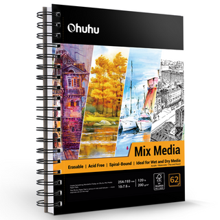 Ohuhu Spiral-Bound Mix Media Pad for Multiple Techniques