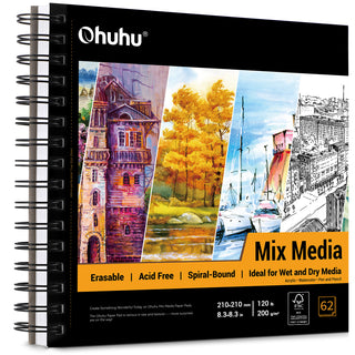 Ohuhu Spiral-Bound Mix Media Pad for Multiple Techniques