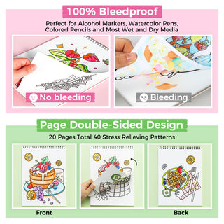 Ohuhu Double-Sided Bleedproof Coloring Book