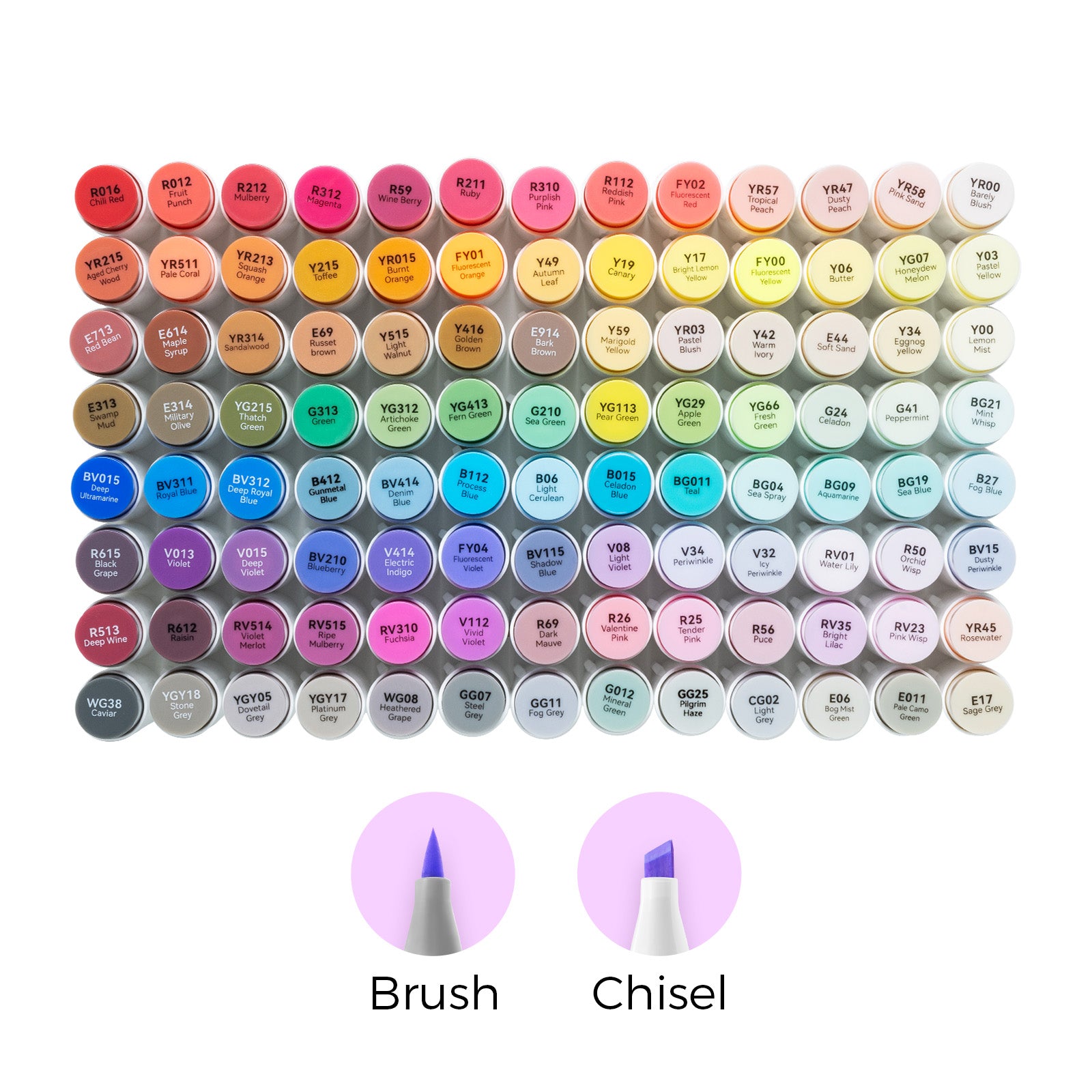 Ohuhu Honolulu Series アートマーカー 全104本 Ohuhu Honolulu 104 Colors Dual Tips Alcohol Art Markers (Ships from As