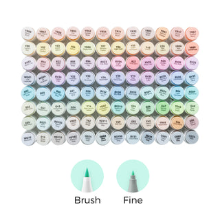 Ohuhu Honolulu 96 Pastel Colors Alcohol Art Markers - Sweetness & Blossoming