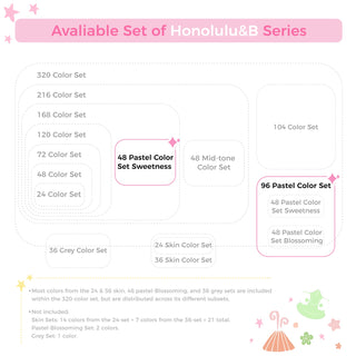 Ohuhu Honolulu 96 Pastel Colors Alcohol Art Markers - Sweetness & Blossoming