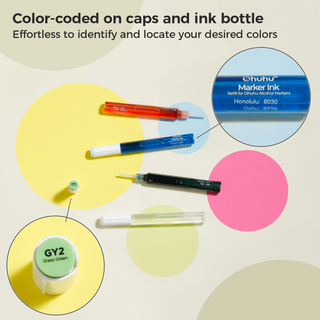 Ohuhu Marker Ink E260 Refill for Alcohol marker