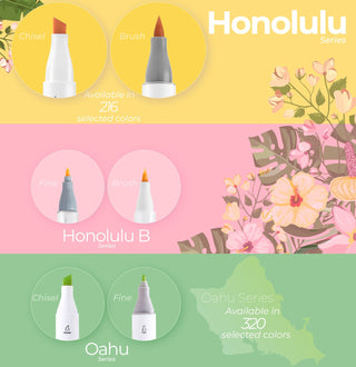 Ohuhu Honolulu 48 Colors Dual Tips Alcohol Art Markers